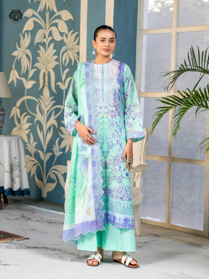 MAHAJAL  Unstitched Lawn 3  pc