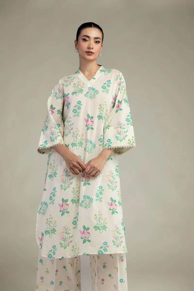 Printed | Lawn Fabrics 2 Piece | Top and Bottom