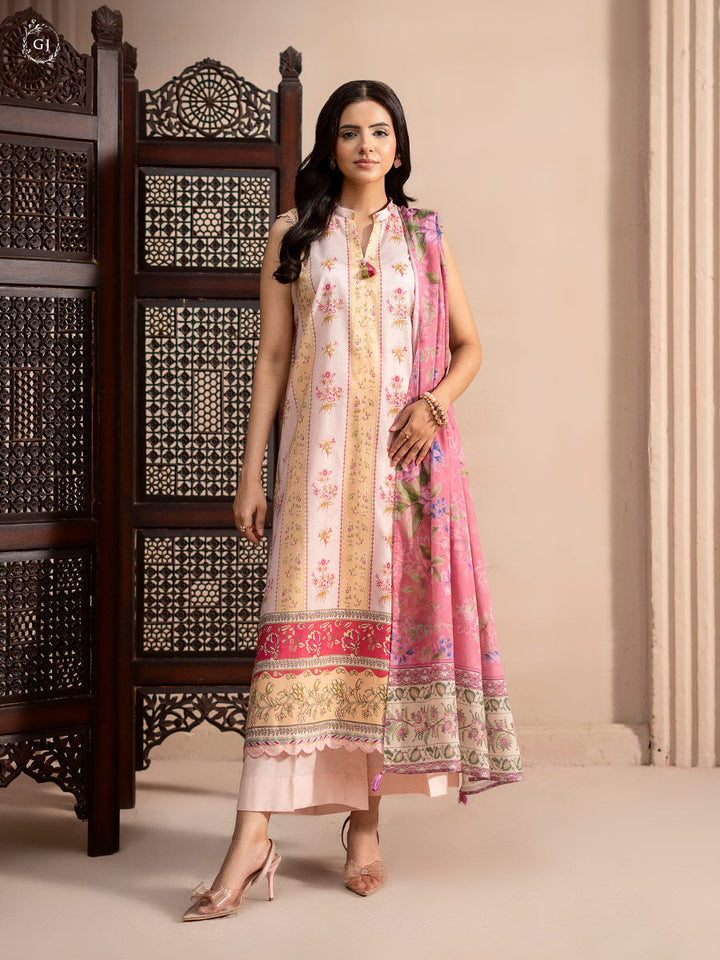 QISSA 3 PC UNSTITCHED LAWN