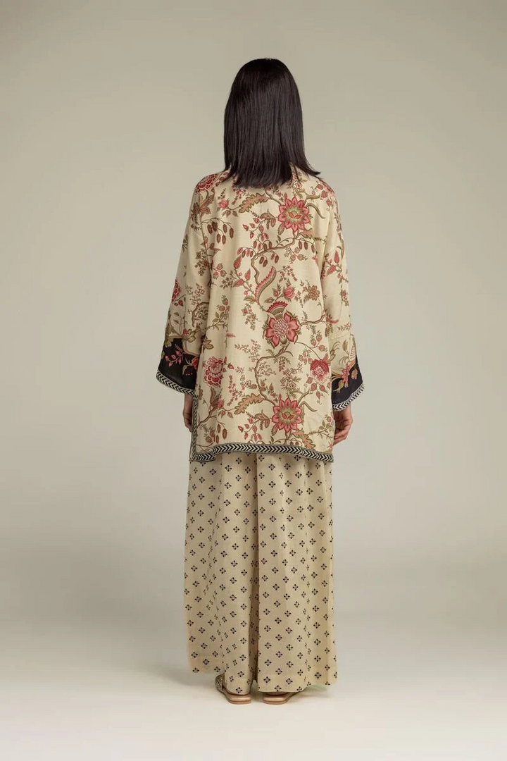 Printed | Raw Silk Floral Silk Kurta With Pant