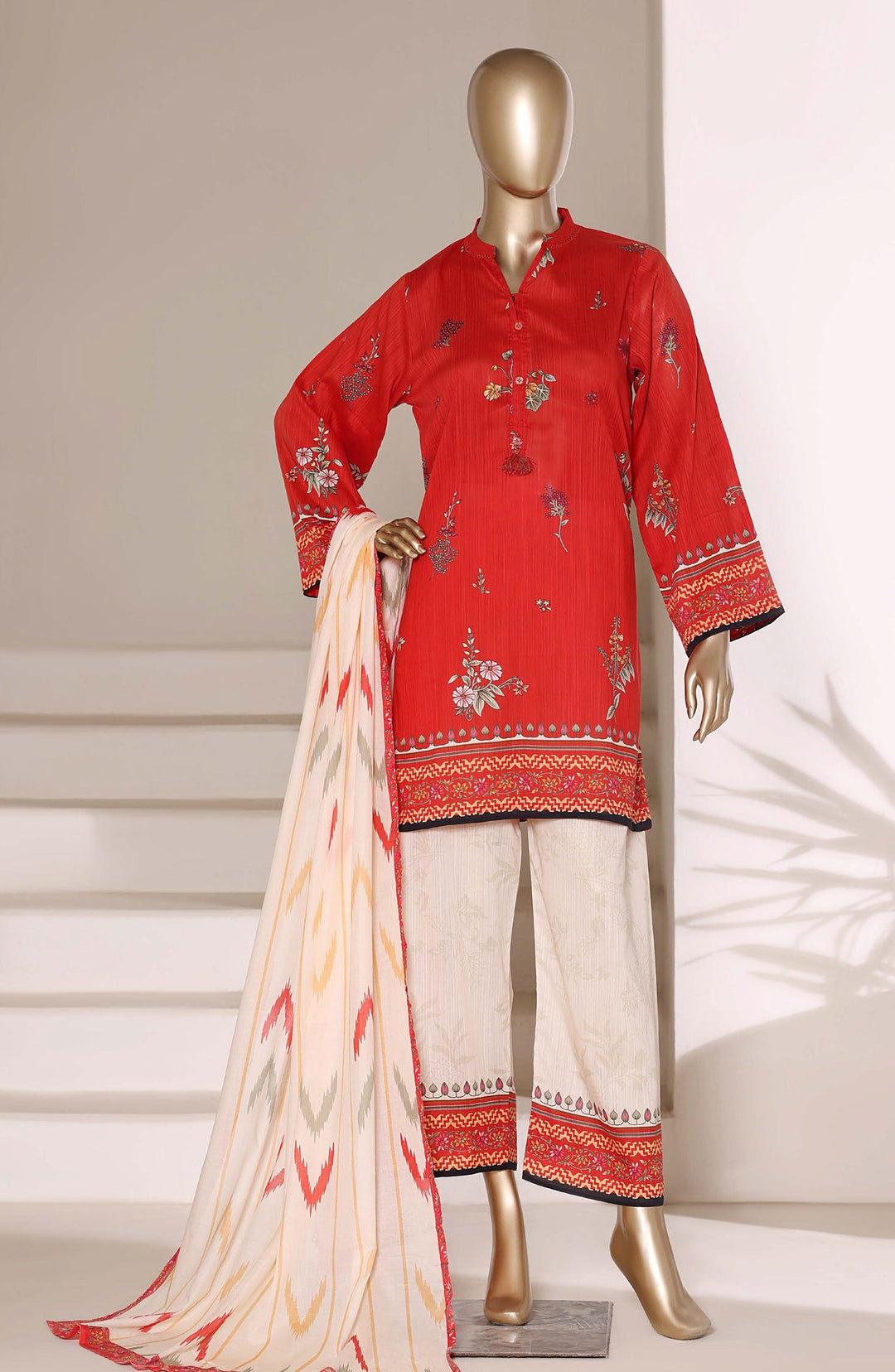Printed Lawn Stitched 3 Piece Suit