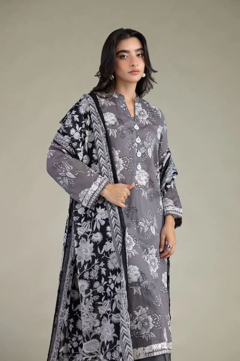 Embroidered | Cambric Cambric 3-Piece Tailored