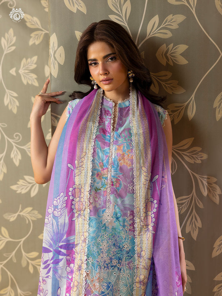 KROMA  3-Piece Unstitched Embroidered Dress