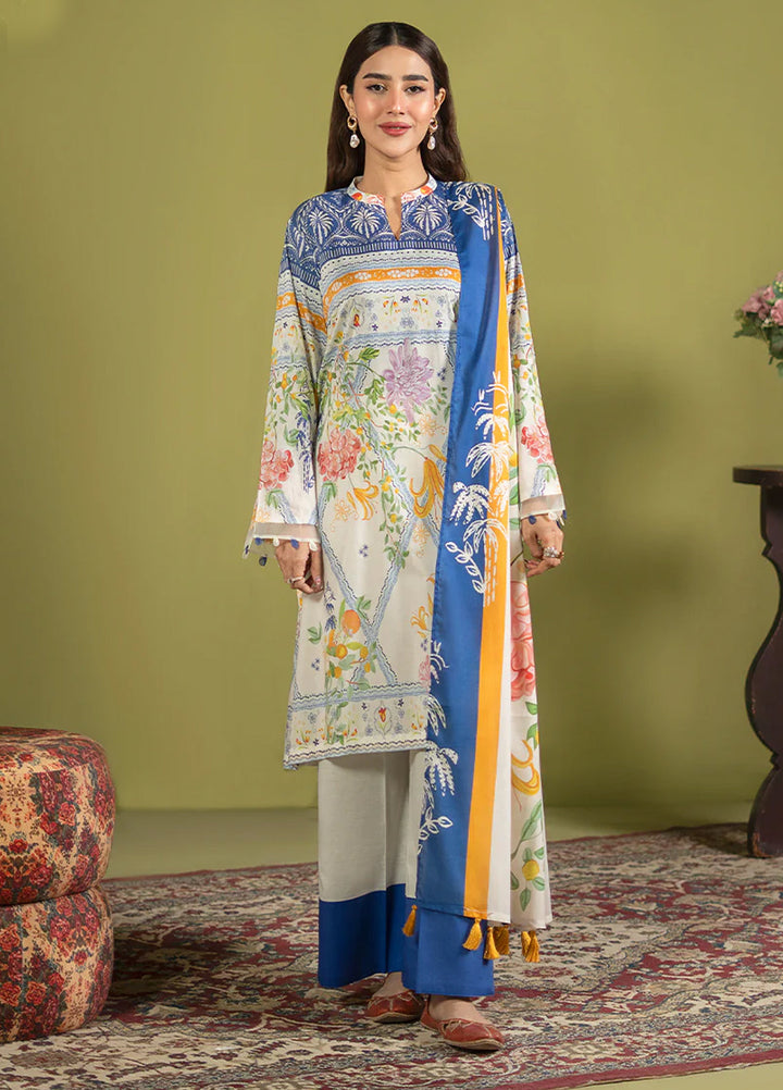 POPINN  Printed Unstitched 3 Piece Suit