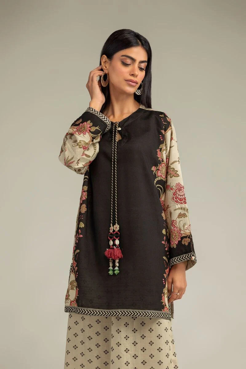 Printed | Raw Silk Floral Silk Kurta With Pant
