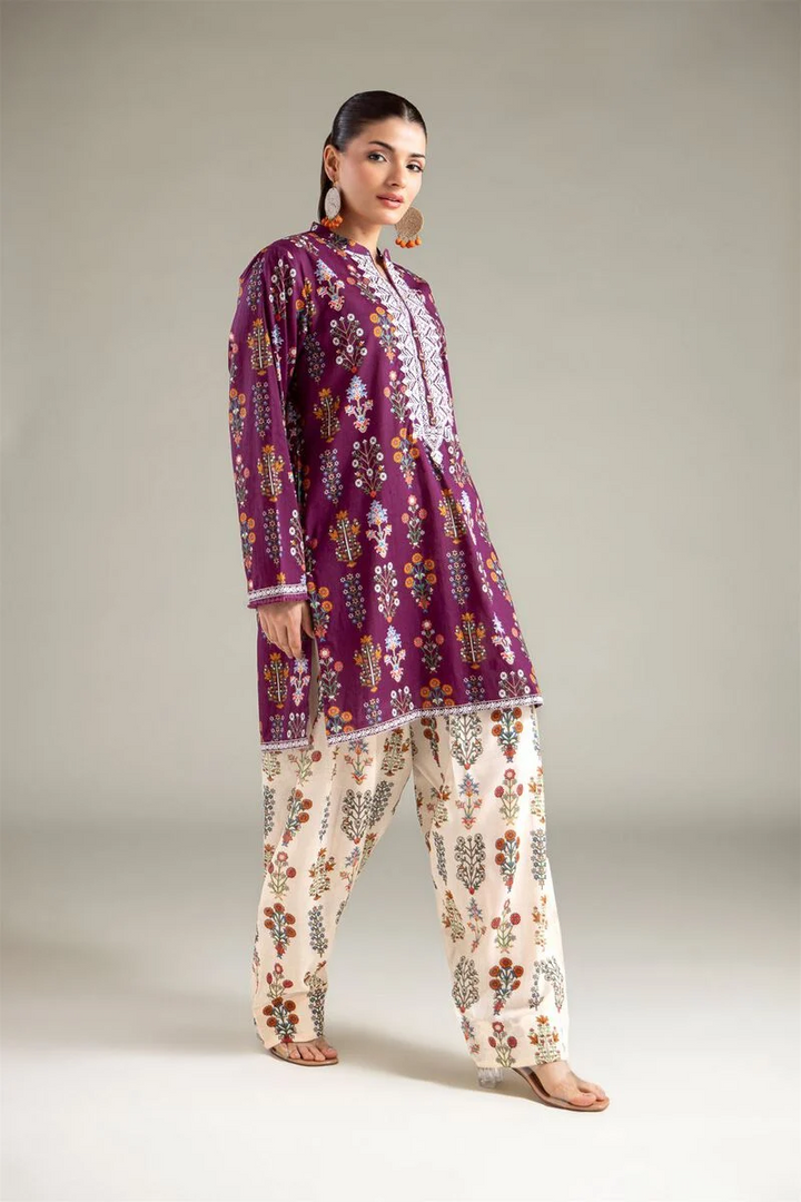 Embroidered | Lawn Fabrics 2 Piece | Top and Bottom