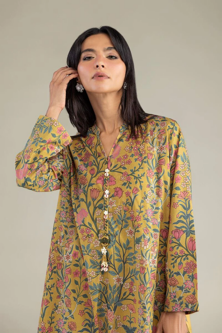Printed | Cambric Floral Longline 3 pc suit