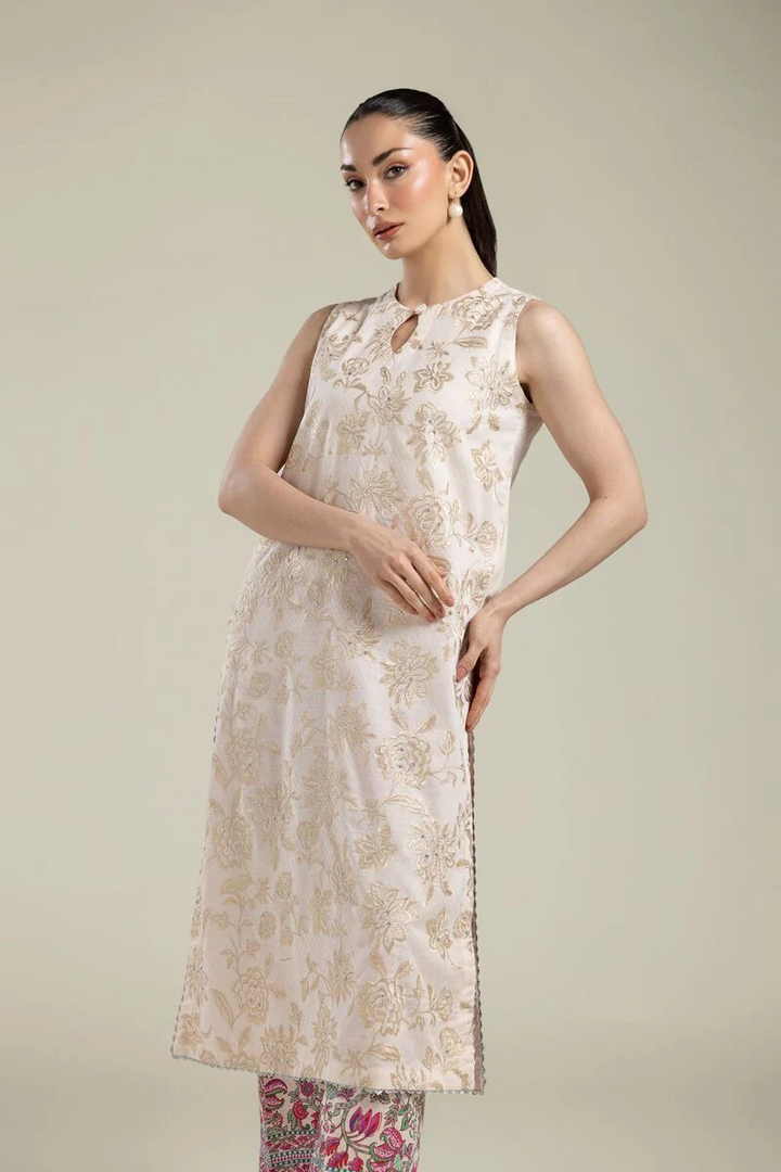 Embroidered | Cotton Dobby Cotton Floral Kurta