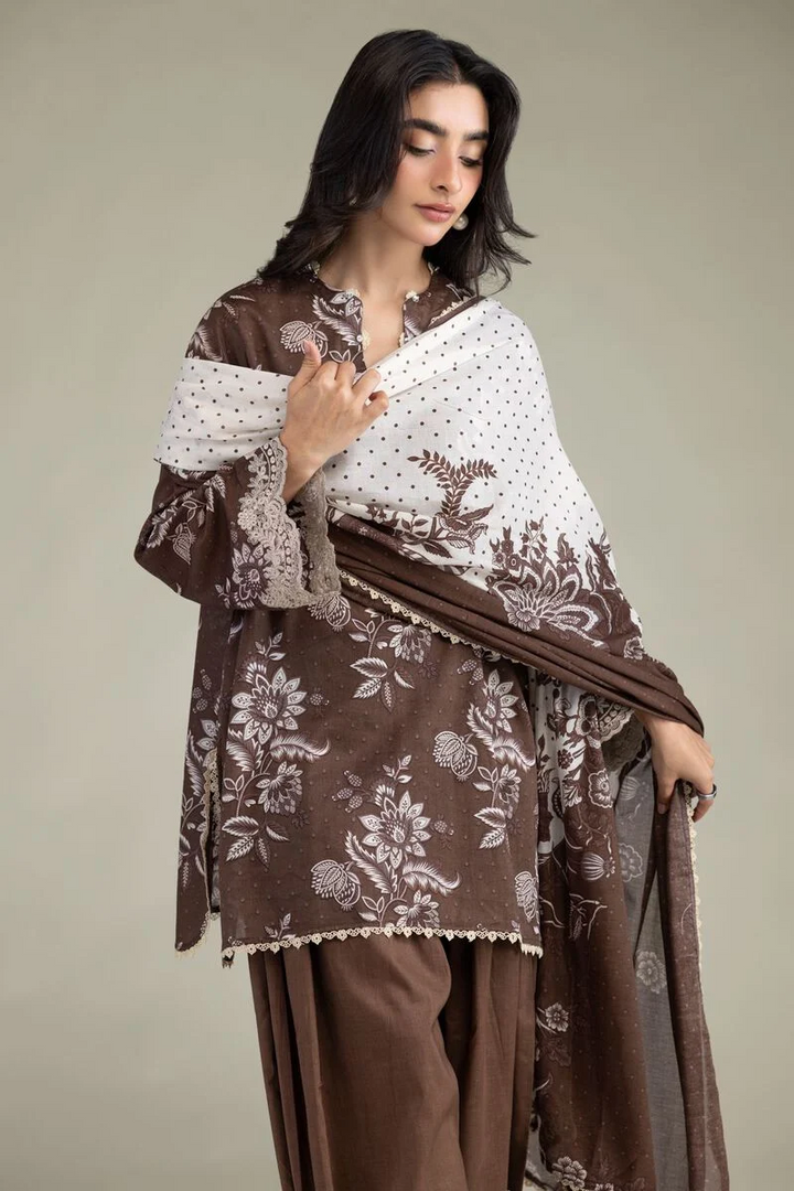 Embroidered | Cambric Fabrics 3 Piece