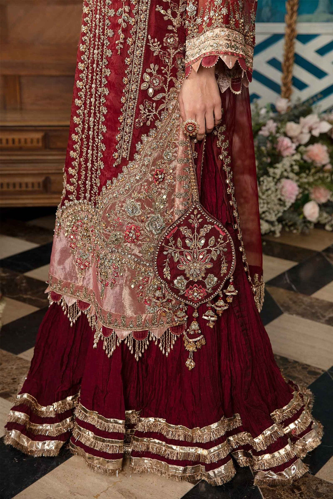 3 Piece Unstitched Embroidered Suit | BD-2807