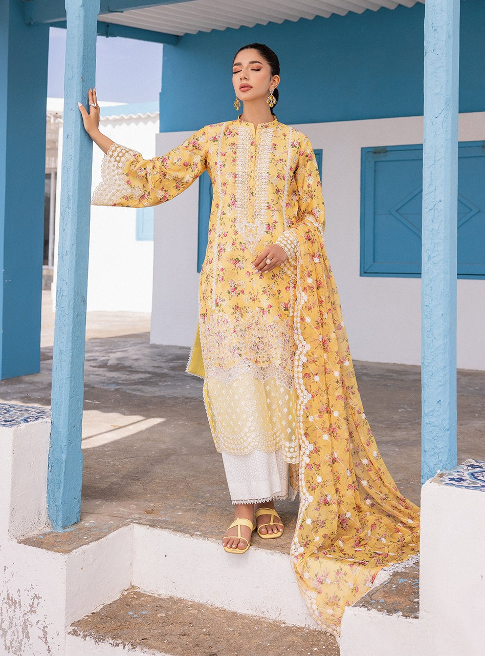 ZAINAB CHOTTANI Chikankari Unstitched 3 Pc | ESME - 9B