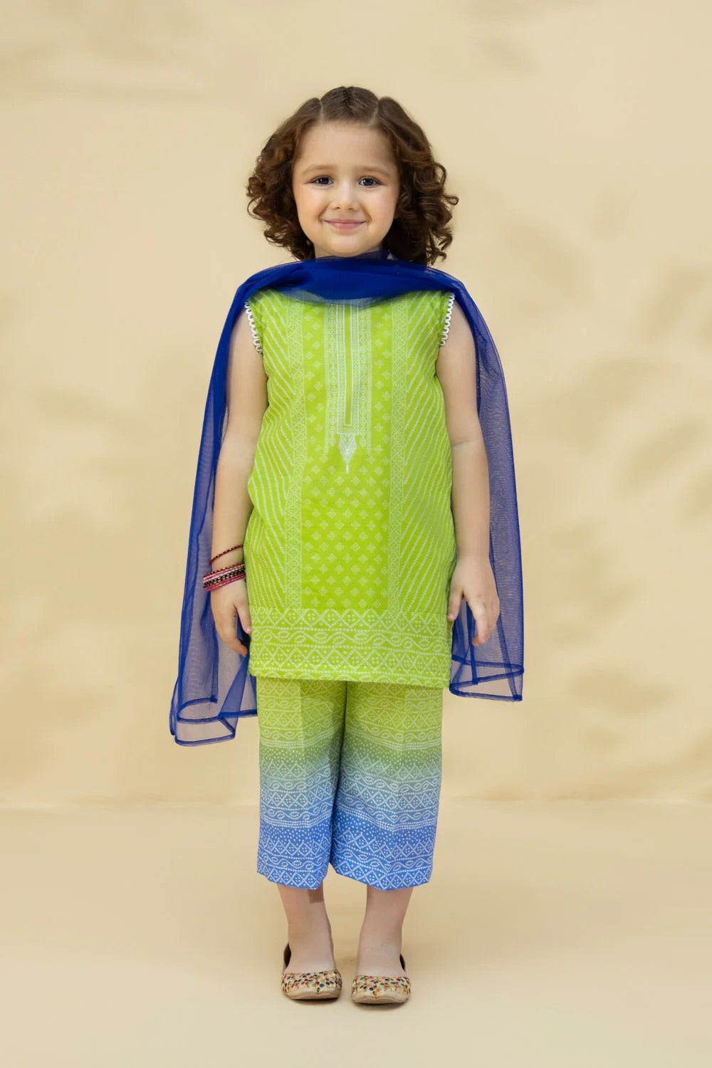 SAPPHAIRE KIDS-Printed Lawn Suit