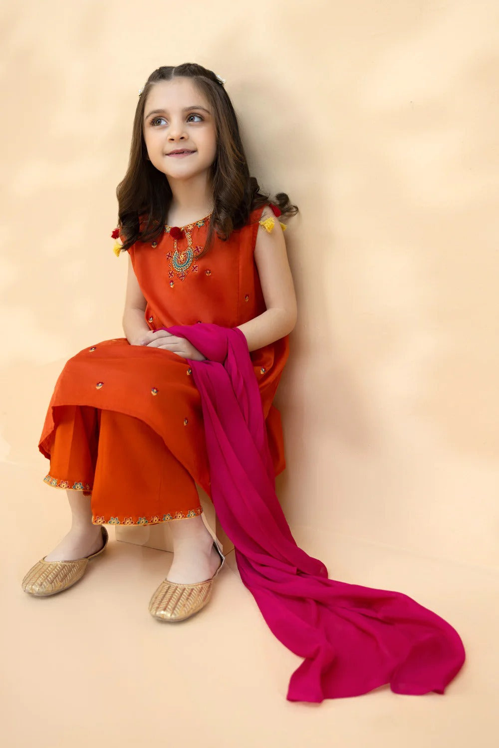 SAPPHIRE KIDS -EMBROIDERED Lawn Suit