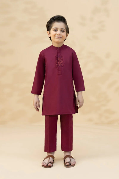 SAPPHIRE KIDS-EMBROIDERED COTTON SUIT