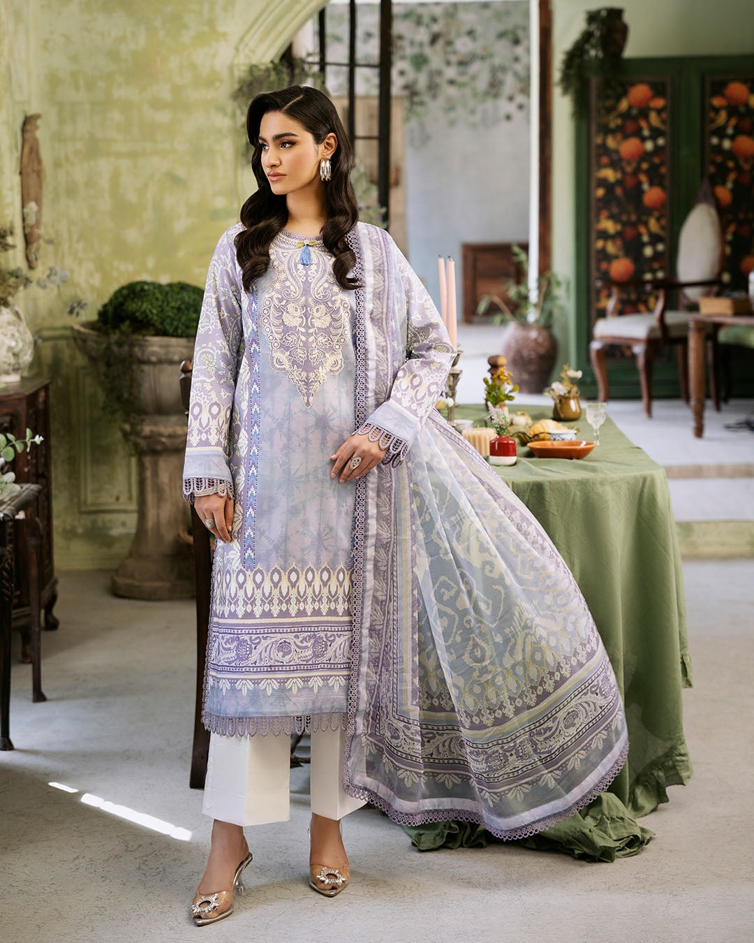 ROHEENAZ FLORA PRINTED LAWN | Lumina