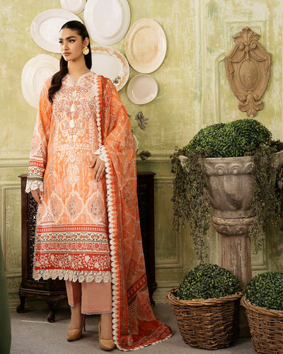 ROHEENAZ FLORA PRINTED LAWN | Cascade