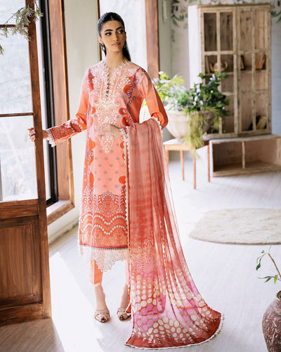 ROHEENAZ FLORA PRINTED LAWN | Serenade