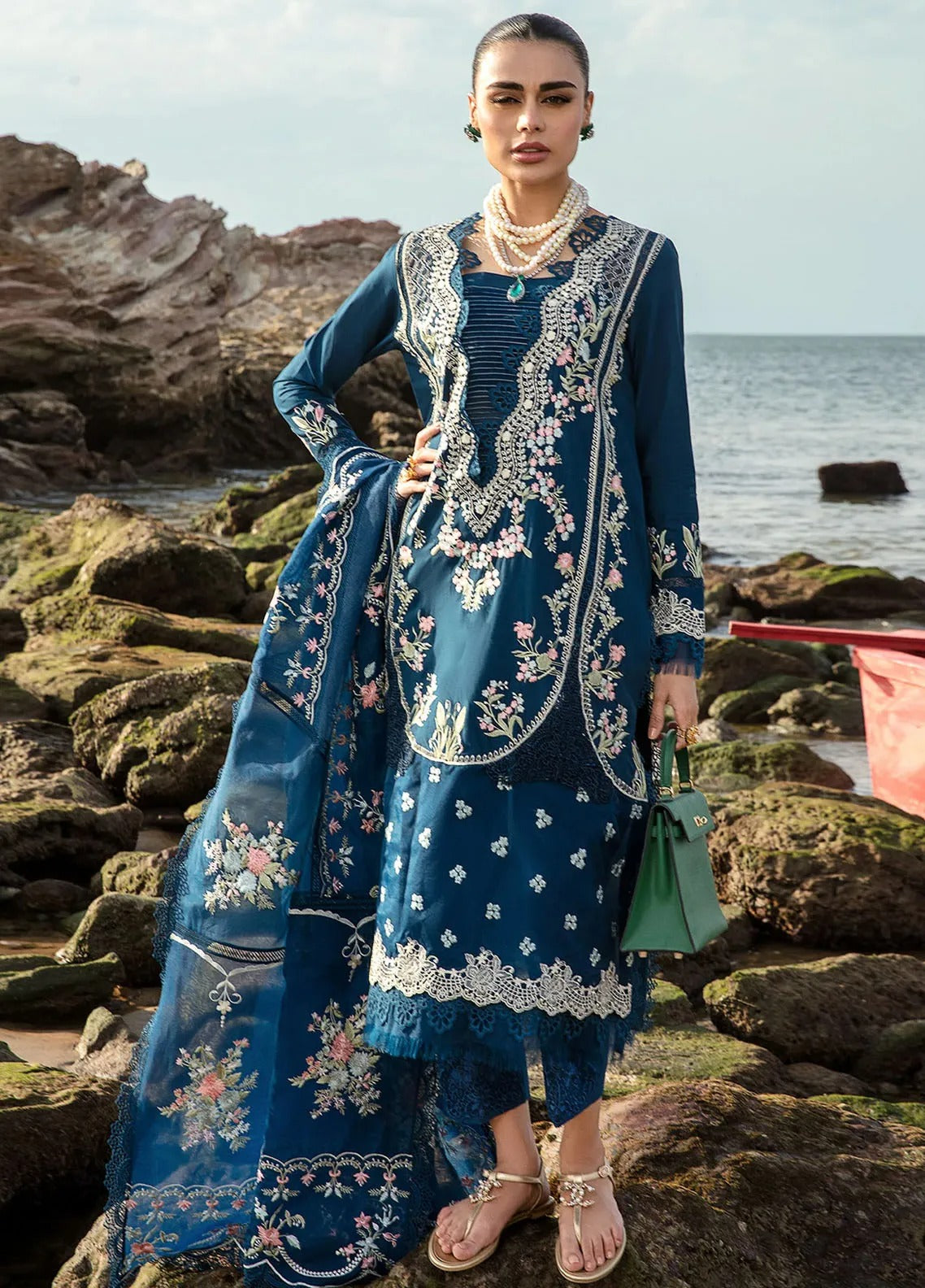 CRIMSON-SAIRA SHAKIRA EMBROIDERED LAWN