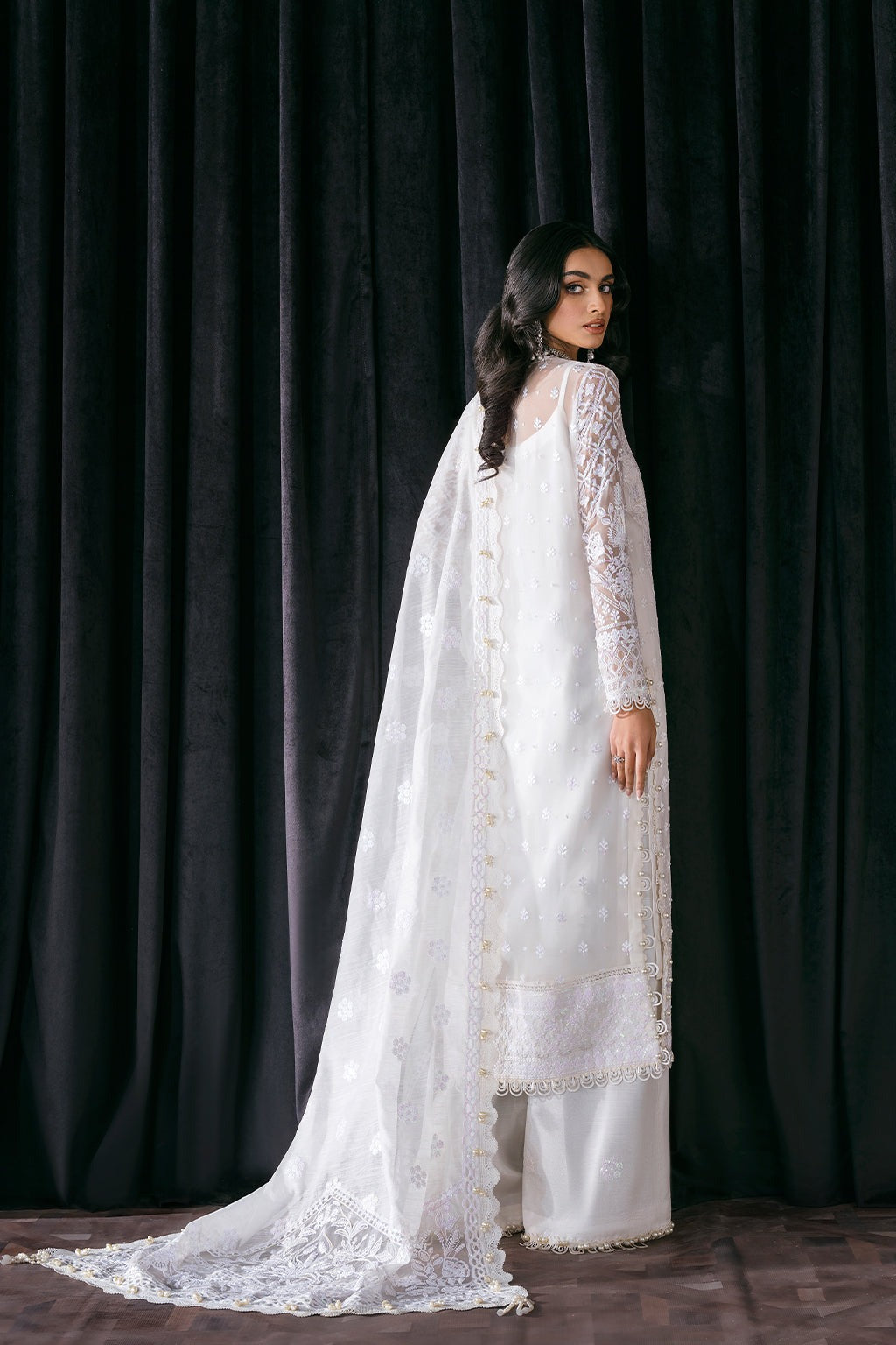 Afrozeh Starlet Luxury CHIFFON -Moonstone