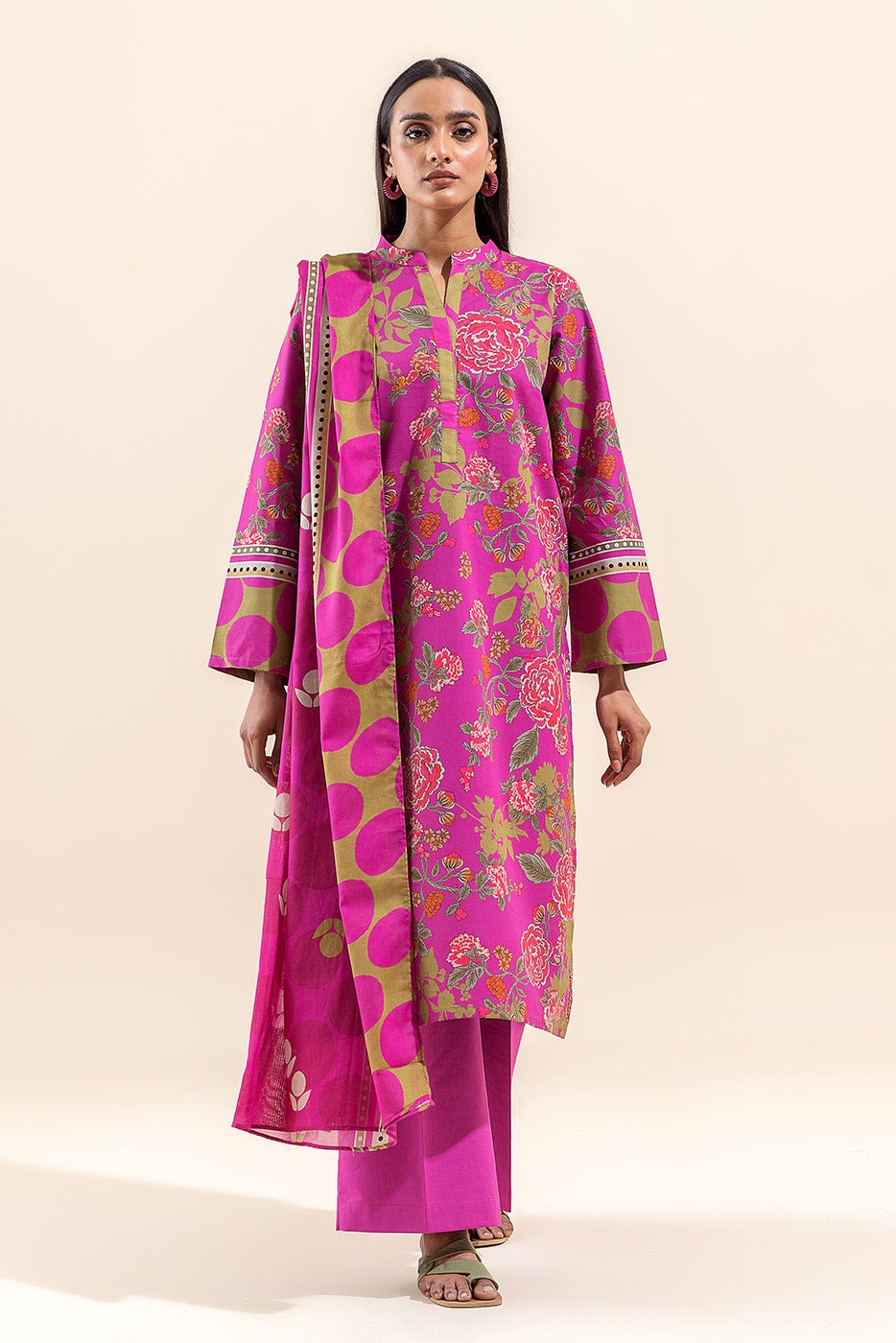 BEECHTREE PRINTED LAWN SUIT-FLORET PUNCH