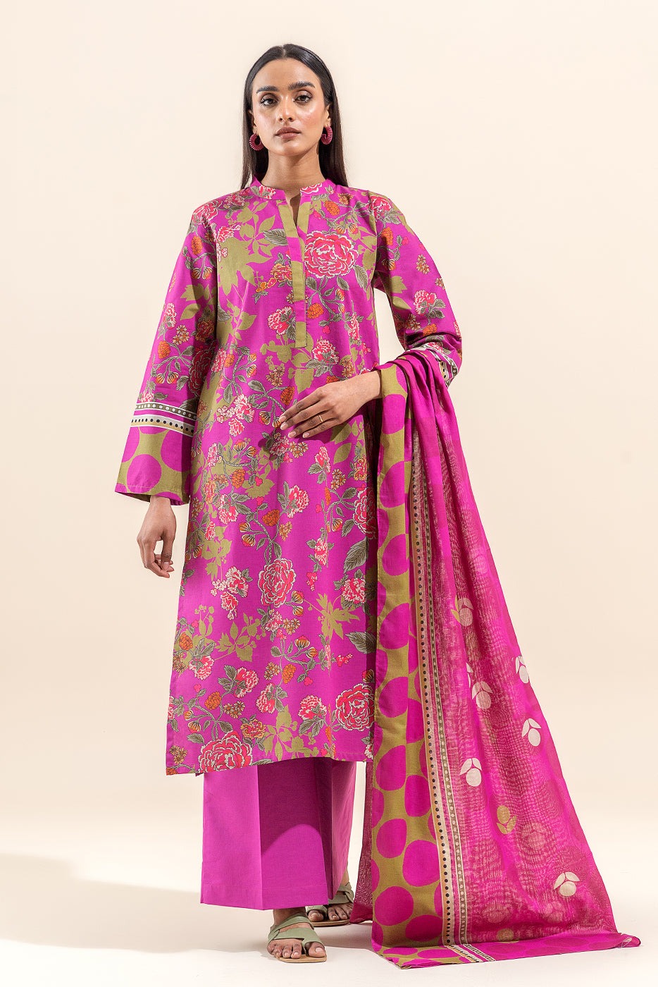 BEECHTREE PRINTED LAWN SUIT-FLORET PUNCH