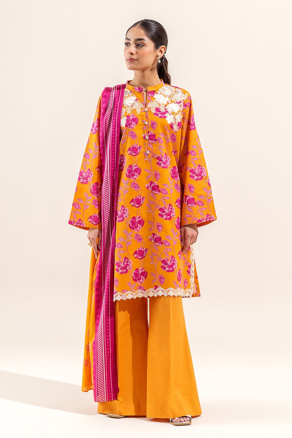 BEECHTREE PRINTED LAWN SUIT-AUTUMN GLORY