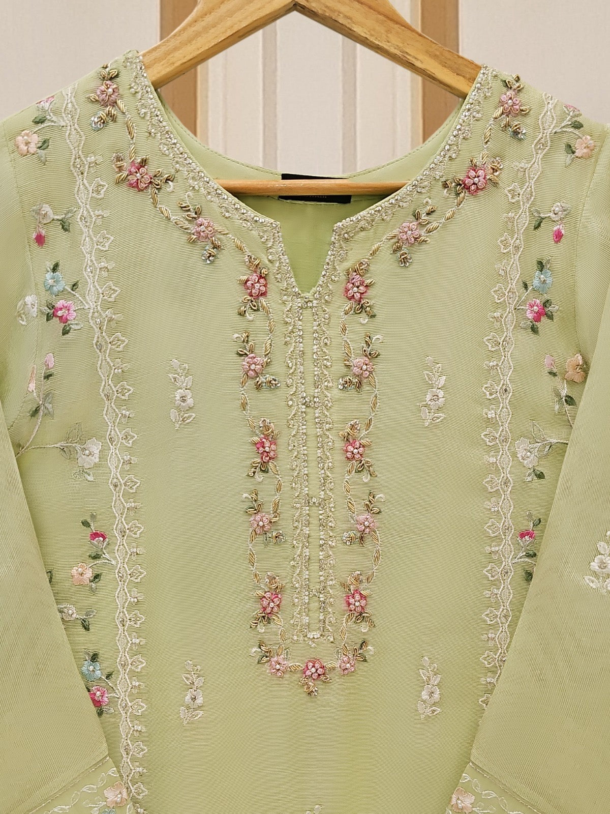 AGHA NOOR Pure Cotton Net Embroidered Suit 3 PC