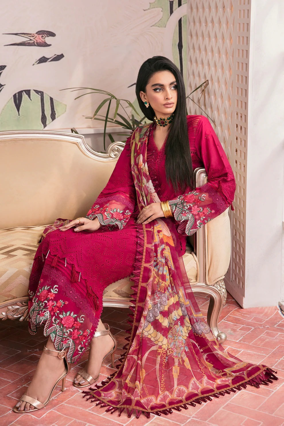 BEYOND EAST EMBROIDERED LAWN -MEERAL