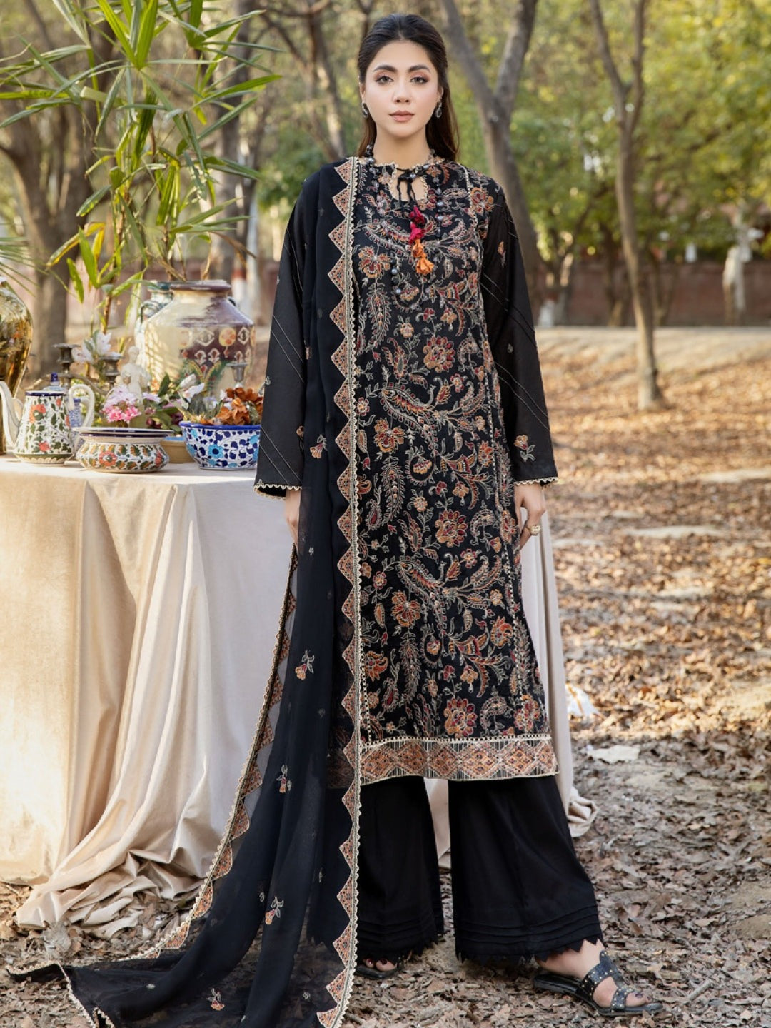 ADAN LIBAS BLOSSOM EMBROIDERED LAWN