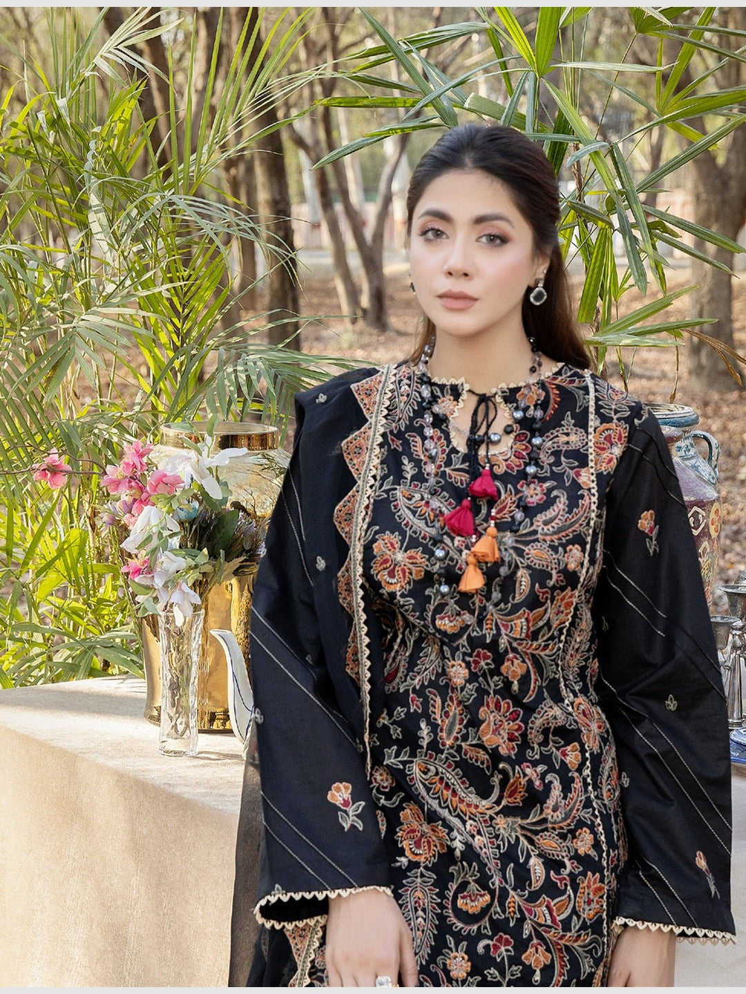 ADAN LIBAS BLOSSOM EMBROIDERED LAWN