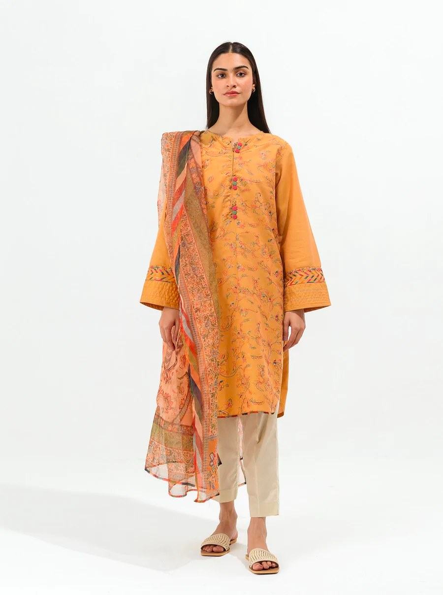 BEECHTREE PRINTED LAWN SUIT-Divine Floral