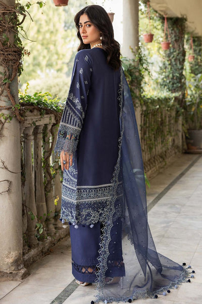 FARASHA EMBROIDERED LAWN-Blue Ochre