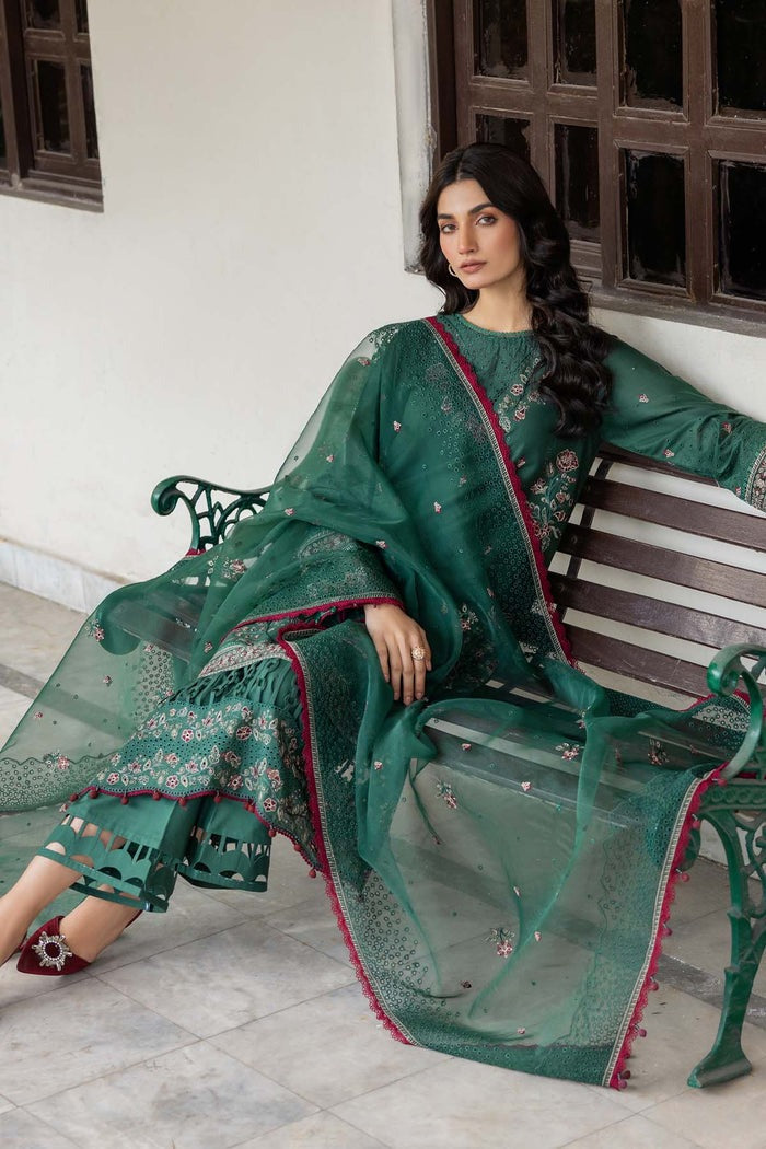 FARASHA EMBROIDERED LAWN-Azure Grace