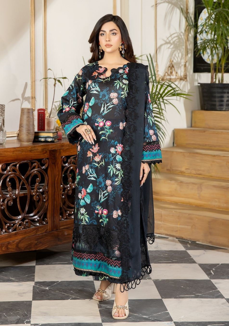 Afreen Digital Premium Print Lawn AF-55