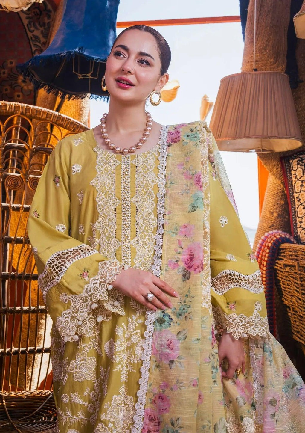 ELAF Luxury Embroidered Lawn EHK-02B Nargis