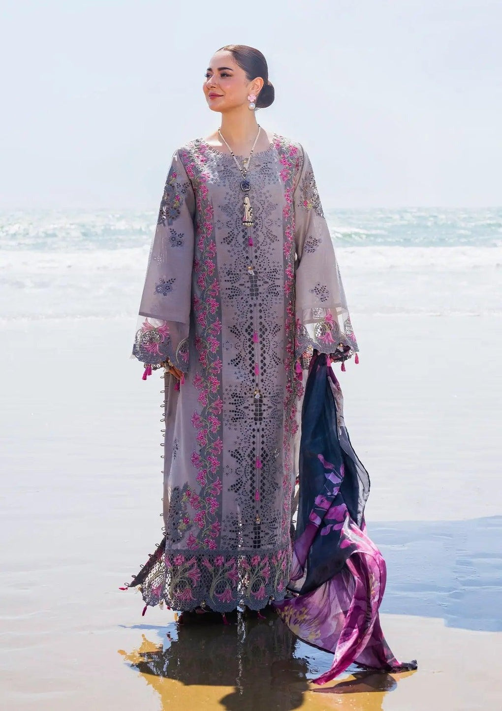 ELAF Luxury Embroidered Lawn EHK-04 Alyaanah