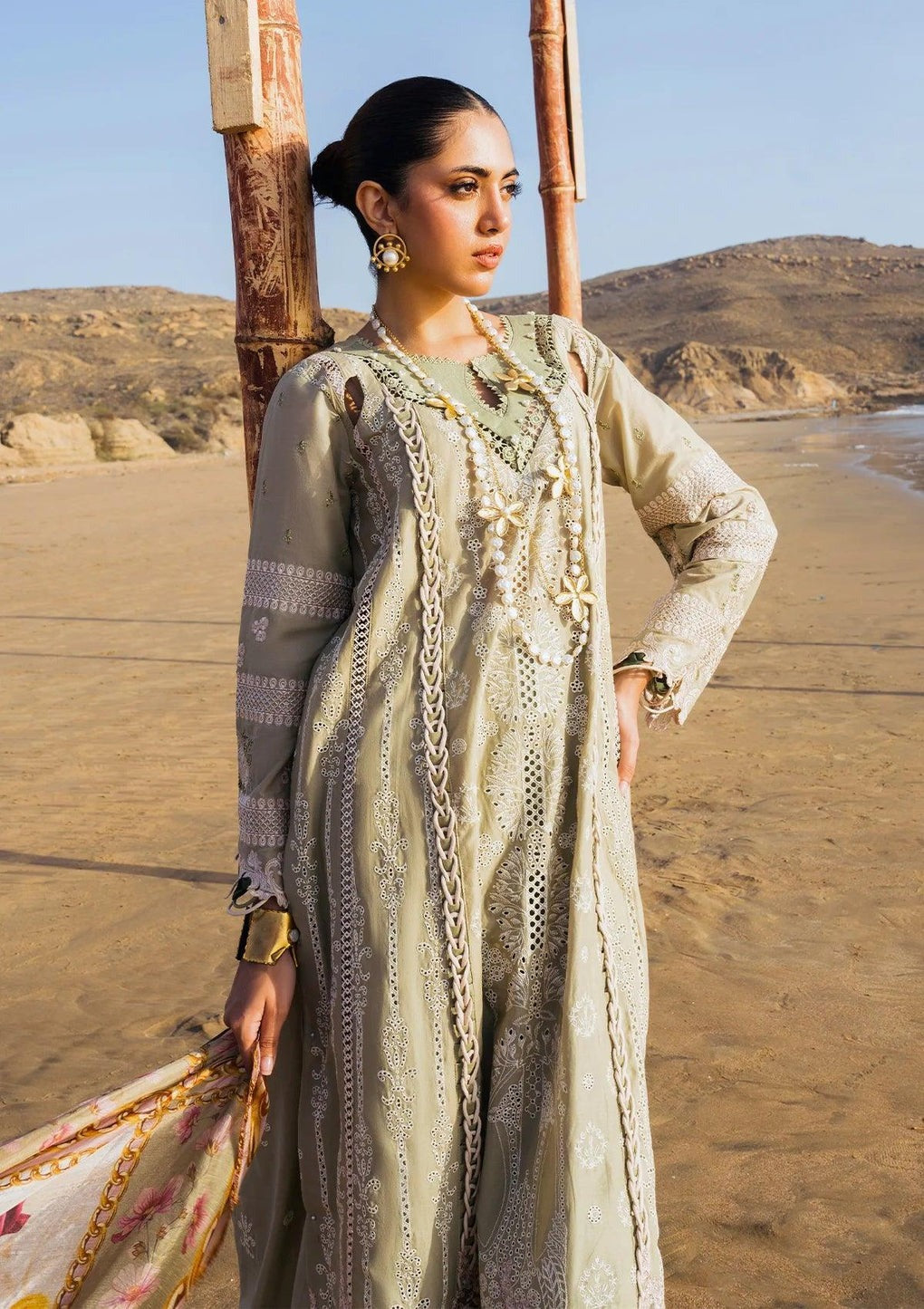 ELAF Luxury Embroidered Lawn EHK-08 Pur Shokh