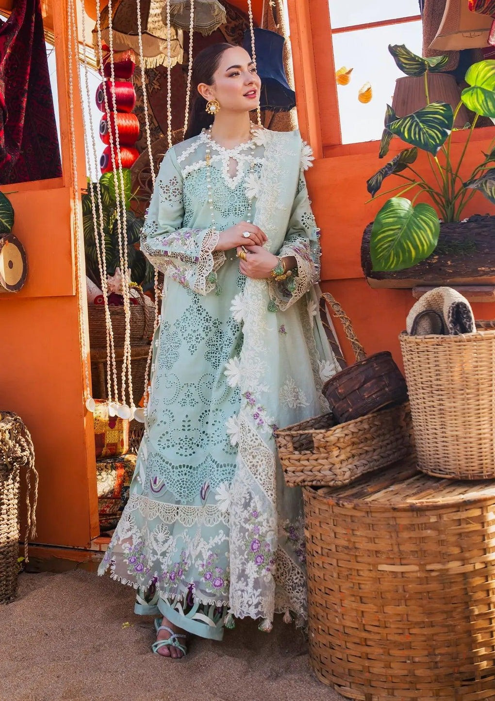 ELAF Luxury Embroidered Lawn EHK-03A Mehrma