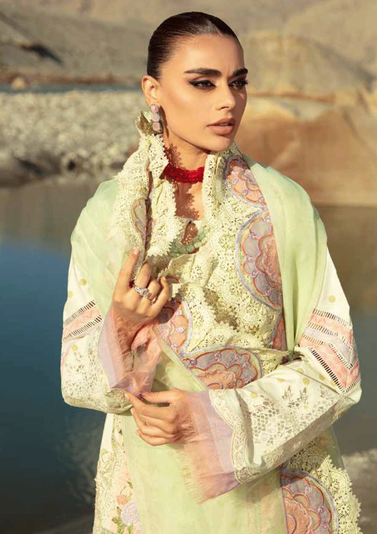 MARYAM HUSSAIN LUXURY LAWN-MINT