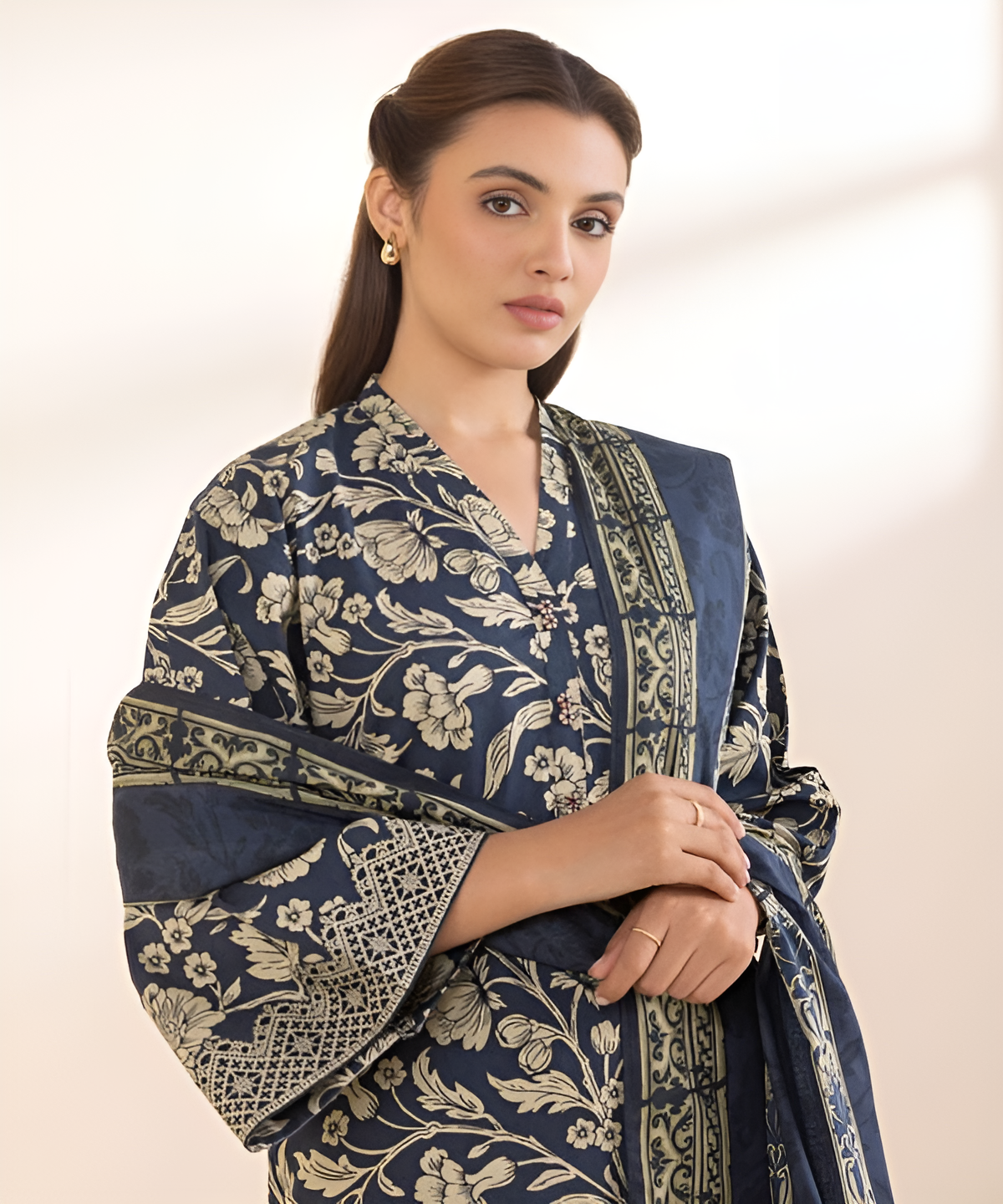 2 Piece - Printed Cotton Suit