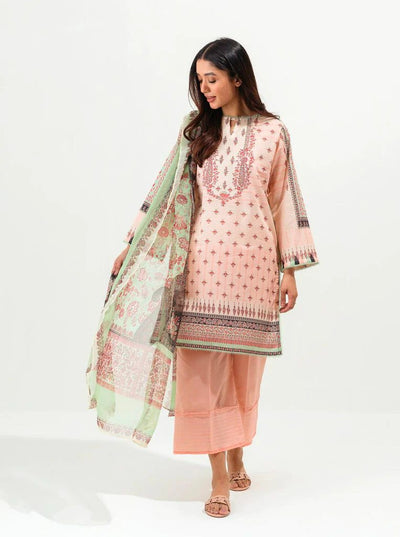 BEECHTREE PRINTED LAWN SUIT-Dewy Pastel