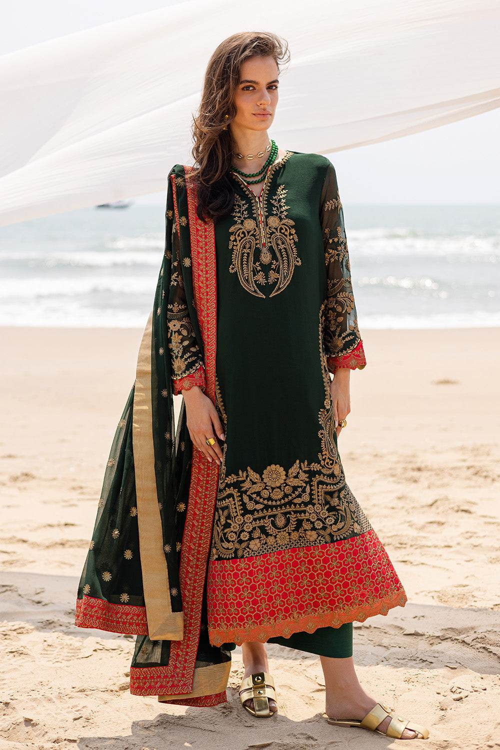 3 Piece Embroirdered Chiffon
