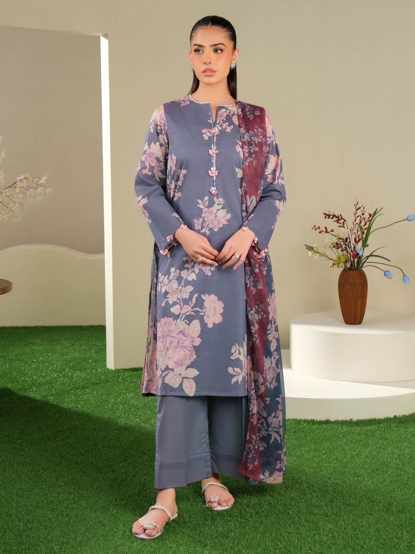 2 Piece Lawn Suit-Printed (Unstitched)