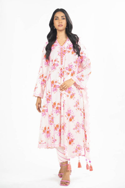 ALKARAM STUDIO PRINTED LAWN SUIT SS-68.1-24-OFFWHITE