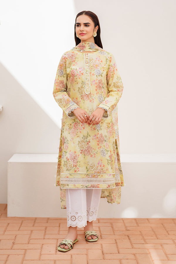 BAROQUE EMBROIDERED PRINTED LAWN UF-630