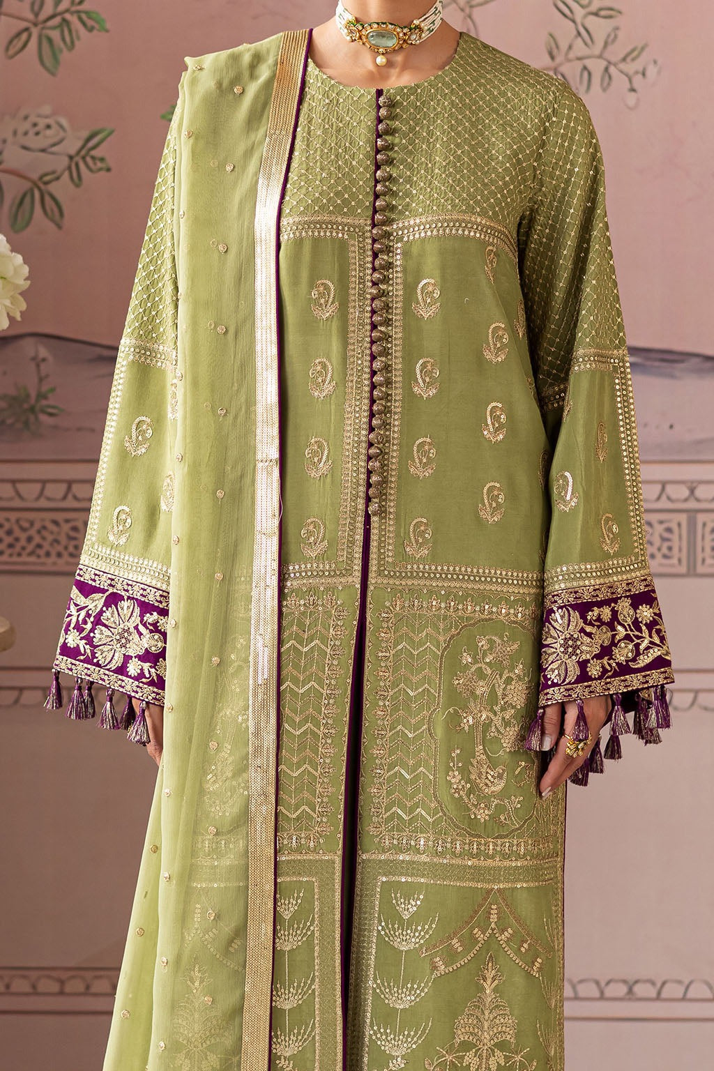 Embroidered Premium Silk 3-Piece Set