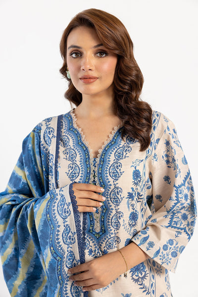 Ethnic 3Pc Printed khaddar Suit