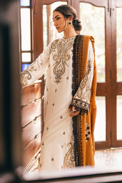 MUSHQ Symphony Unstitched Karandi Collection || Ivory Whisper