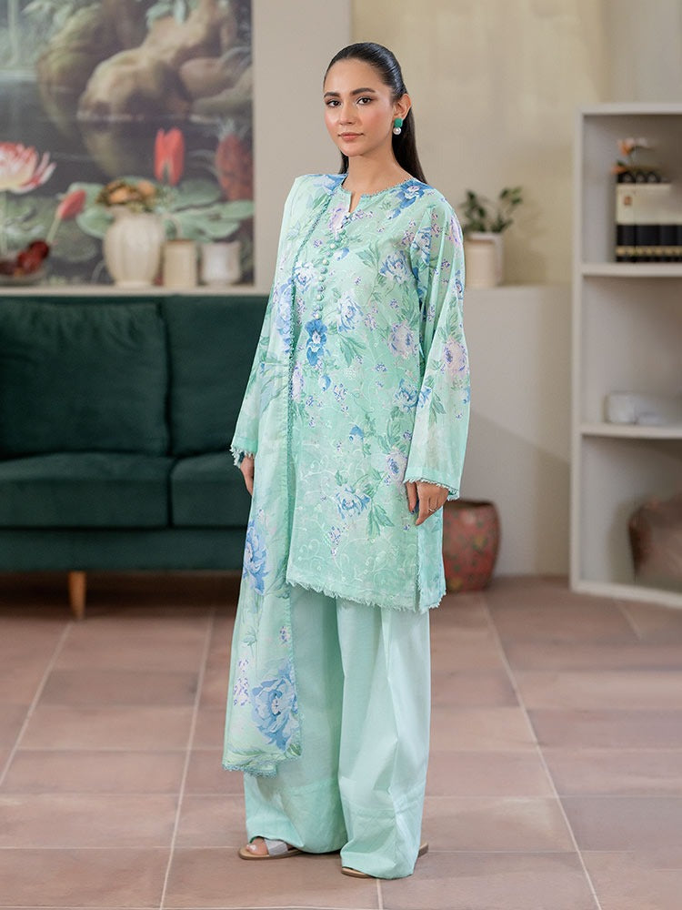 CHIKANKARI Digital Printed Lawn Suit