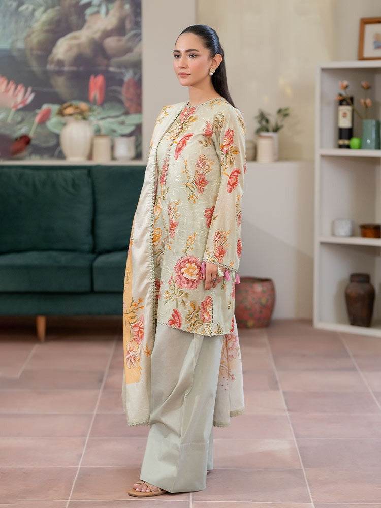 CHIKANKARI Digital Printed Lawn Suit